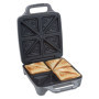 Cloer 6269 Appareil à croque-monsieur XXL pour 4 sandwichs divisés en diagonale, American Toast, Remplissage XXL, Information op