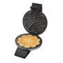 Cloer 1639SR Gaufrier, Taille de Gaufre 15,5 cm Ø, Double revêtement antiadhésif, résistant au Sucre, lumière de Cuisson, 930 W,