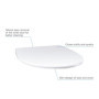 GROHE Siège de toilette Bau en céramique à fermeture souple slim 39923900, blanc alpin, 1 pièce