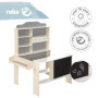 roba Marchande Enfant en Bois pour Garçons et Filles de 3 Ans et plus - 6 Compartiments 4 Tiroirs et 2 Étagères - Inclus Tableau