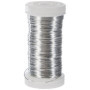 Rayher 2400121 Bobine de fil de fer en platine, Inoxydable, couleur argent-blanche, ø 0,35 mm, longueur 100m, multi-usage, bijou