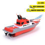 Dickie Toys Toys-201107000 Bateau de Pompiers Radio-commandé 2 canaux 27 MHz, Charge par USB, Vitesse de Pointe 6 km/h, pour Enf