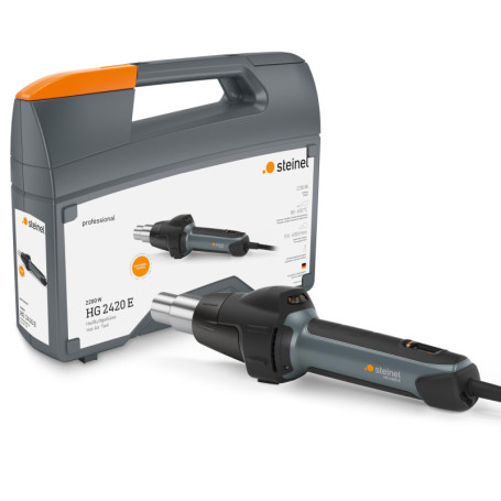 Steinel Pistolet à air chaud HG 2420 E, décapeur thermique professionnel avec mallette, 650°C|500 l/min, filtre à poussière fine