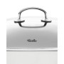 Fissler Secural Cocotte en Acier Inoxydable, Grande Cocotte Rectangulaire (6,5 l – Ø 28 cm) avec Revêtement, avec Couvercle en V