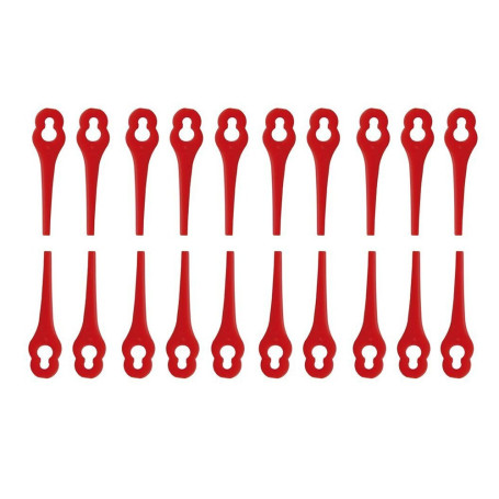 IKRA lames en nylon 15130190 set de 20 pièces, compatibles avec coupe-bordures IART 2520, IAT 20-1M, ICGT 2025 & IART 1224