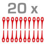 IKRA lames en nylon 15130190 set de 20 pièces, compatibles avec coupe-bordures IART 2520, IAT 20-1M, ICGT 2025 & IART 1224