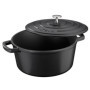 kela 12472 Cocotte en Fonte émaillée Ronde avec Couvercle, Bonne Conservation de la Chaleur, Compatible avec induction, 5 L, Noi