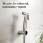Praknu Douchette Bidet WC – Pommeau de Douche Intime avec Support en ????? ?????????? - Pulvérisateur Bidet et Jet d’Eau pour To