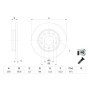 Bosch BD884 Disques de frein - certification ECE-R90-1 jeu de 2 disques