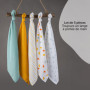LaLoona – Langes Coton Bébé – Lot de 5 Lange Bebe 70x70 cm – Ultra Doux – Lavables, Certifiés Oeko-Tex – Débarbouillette Moussel