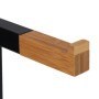 Relaxdays Brosse dérouleur Papier, Ensemble WC, Bambou & métal, Accessoire Toilette, 60x20x20 cm, Nature/Noir, 1 élément