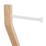 relaxdays Brosse WC et dérouleur Papier, Ensemble Autonome, Bois et Acier, HLP 75 x 18,5 x 18,5 cm, Blanc/Nature, Plaque de Fibr