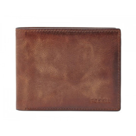 Fossil Portemonnaie pour homme Derrick, cuir Bifold brun 11.5 cm L x 2 cm W x 9 cm H ML3681200