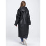 welsberg Poncho Pluie Imperméable avec Capuche et Manches, Cape de Pluie Réutilisable pour Adultes Unisexe, Taille Unique, noir