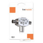 kwmobile Répartiteur d'antennes en T - Distributeur antenne 2 Voies - 2X Prise coaxial pour DVB-T/BK - 0-1000 MHz - Coupleur Ali