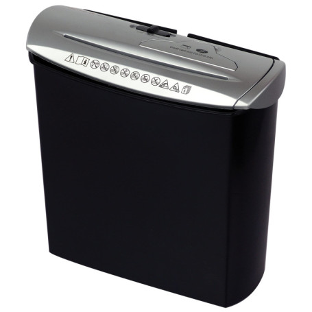 Genie 245 Destructeur de documents et CD Coupe bandes Corbeille intégrée Argent/noir (Import Allemagne)
