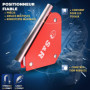 S&R Mini Aimants de Soudure - Positionneur Magnétique à Equerre Lot de 4 aimant 58 x 50 mm avec angle 45°, 90°, 135°