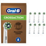 Oral-B Cross Action Clean Maximiser, Brossettes de rechange, Embout, Pack de 8 pour Brosse à Dents Électrique Format Spécial Boî