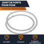 Kenekos - joint de porte tout autour avec 4 crochets adapté pour four Bosch 00754066/754066, Siemens, Neff, Constructa, joint de