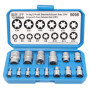 CCLIFE 14 pièces Coffret douilles torx femelle 1/4" 3/8" 1/2", Douille torx profilés E E4-E24