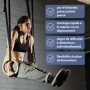 ALPIDEX Anneaux de Sport Anneaux de Gymnastique Anneaux y Compris Fixation de Porte et Sangle de Fixation avec marquage Longitud