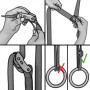 ALPIDEX Anneaux de Sport Anneaux de Gymnastique Anneaux y Compris Fixation de Porte et Sangle de Fixation avec marquage Longitud