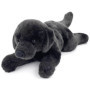 Uni-Toys - Labrador Noir, couché – 40 cm (Longueur) – Chien en Peluche, Animal de Compagnie – Doudou