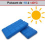 Toci Ensemble de 8 Accumulateurs de froid minces de 200 ml chacun | 8 éléments de refroidissement bleus pour sac isotherme ou gl