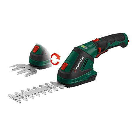 HKM Akku Technik Parkside PGSA 4 Ciseaux à gazon et arbustes Alimenté par pile,sans fil avec poignée souple rotative Chargeur US