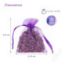 LAVODIA Sachets Parfumés Lavande - 20 Sachets de 6 g pour Armoire, Linge et Placard - Désodorisant Lavande Séchée pour Maison et