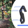 YINETTECH 2pcs VTT Vélo Arrière Engrenage Mech Dérailleur Crochet Cintre Noir Aluminium Tailhook Décrochage Cadre Adaptateur pou