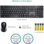 Kensington Pro Fit Ensemble Clavier et Souris sans Fil à Profil Bas pour Bureau à Domicile – Disposition Italienne, Noir, ambide