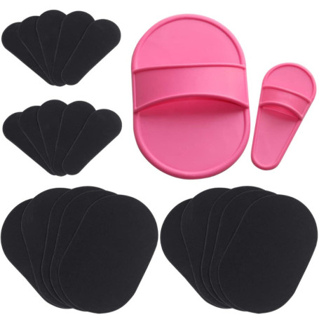 Lot de 20 tampons d'épilation exfoliants pour la peau lisse sur les jambes, les bras, le visage et les lèvres - Lot de x20 - Fle