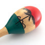 World Rhythm Maracas en bois peint à la main naturel - Instrument de percussion pour enfants, petite taille