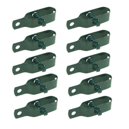 Katsu 667210 Lot de 10 tendeurs de fil de clôture électrique en acier au carbone pour bétail, bétail, chevaux, ferme, jardin, câ