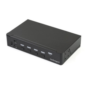 StarTech.com Switch KVM USB DisplayPort à 4 ports - Commutateur écran clavier souris DP avec hub USB 3.0 intégré - 4K 30 Hz (SV4