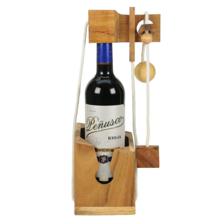 Namesakes® Casse tête Bouteille – Puzzle en Bois Adulte - Jeux de réflexion - Emballage Cadeau Original pour Bouteille de vin - 
