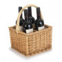 Red Hamper Porte-Bouteilles 4 Bouteilles en Osier cuit à la Vapeur 2 Tons