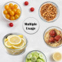 ARSUK Boîtes Alimentaires en Verre pour Bébé avec Couvercles (200ml, 6PCS) - Set de Bols en Verre Compatible Four - Contenants d