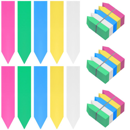 BELLE VOUS Lot de 500 Etiquette Potager en Plastique Multicolore - 10 x 2 cm - Pancarte Jardin Potager/Etiquette Jardin Imperméa