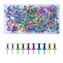 100Pcs Punaises Multicolores, Punaises Métal, Punaises Décoratives Multicolores, épingles Murales dans Un Boîtier de Rangement, 