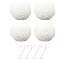 Humidificateurs, lot de 4 en céramique BOTANIQUE, plat, pour fixation au radiateur/chauffages, évaporateur d'eau, diffuseurs, va
