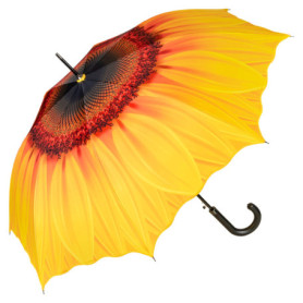 VON LILIENFELD Parapluie Canne Grand Robuste Ouverture Automatique Résistant au Vent Fleur Tournesol