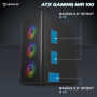 UNYKAch Mir 100 Caja ATX Gaming Cristal Templado Lateral y 4 Ventiladores ARGB Negra