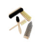 Lenzen Set de Brosses à Chaussures I Kit de 5 Pièces: 2 Brosses de Polissage, 2 Brosses pour Appliquer le Cirage, 1 Brosse Dure 