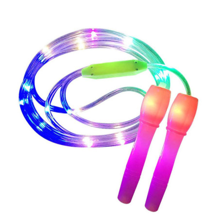 Einsgut Corde à sauter à LED pour enfants - Longueur réglable - Corde à sauter - Corde à sauter - Corde à sauter idéale pour le 