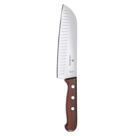 Victorinox Wood Couteau Santoku, Érable Modifié, Lame Alvéolée, 17 Cm, Boîte Cadeau