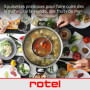 Rotel 1181250 Appareil à fondue chinoise avec fourchettes et épuisettes, appareil à fondue océane, marmite pour fondue chinoise,