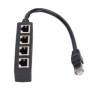 Adaptateur Ethernet RJ45, Adaptateur Répartiteur 1 à 4 Ports, Adaptateur de Câble Réseau RJ45, Protection contre les Interférenc