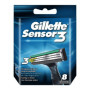 Gillette Lames de Rasoir Homme Sensor3, Pack de 8 Lames de Recharges [OFFICIEL] , l'emballage peut varier